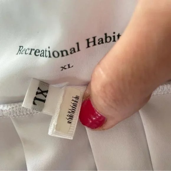 Recreational Habits Naomi White Pleated Tennis Skirt XL - Picture 3 of 4